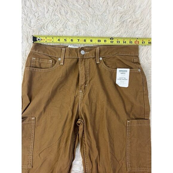 NWT Denizen Levi's Brown Vintage Utility 90's Loose Straight Jeans Women Size 8 - Picture 5 of 11